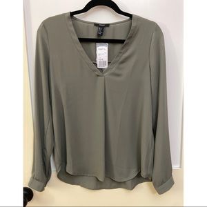 Long sleeve chiffon blouse